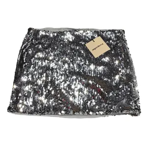 Superdown‎ Revolve Bridget Roselani Mini Skirt Womens XS Silver Sequin Glam Y2K thumbnail 6