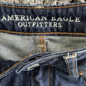 American Eagle Blue Hi-Rise Festival Jean Shorts thumbnail 3