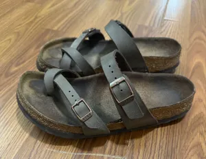 Birkenstock Mayari sandals toe loop brown size 6 thumbnail 1