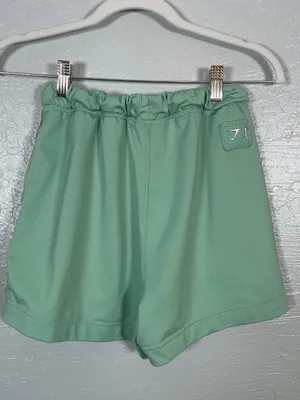 Gymshark Women XS Green Recess Shorts Snaps Pocket Drawstring Athleisure Workout thumbnail 4