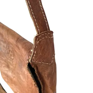 Vintage Brown Leather Saddle Bag Crossbody Rustic Cowboy Purse Bohemian thumbnail 6