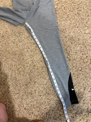 Nike One 7/8 Training Tights Leggings Gray Black Mesh thumbnail 16