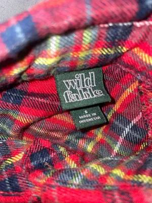 Wild Fable Red Plaid Flannel thumbnail 2