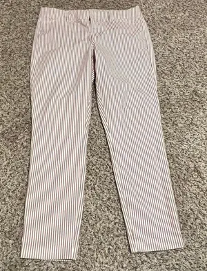 Old Navy Striped Cotton Stretch Dress Pants Professional Wear‎ Size 10 thumbnail 1