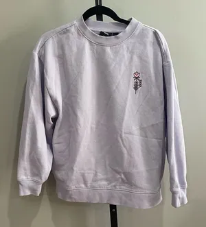 Vans Have A Vanstastic Day Sweatshirt Pullover Lavender Size XS thumbnail 1