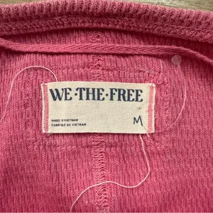 Free People We The Free Ife Thermal Pullover Cotton Top in Pinky Promise Women’s Size Medium thumbnail 8