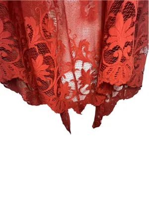 Daytrip Burnt Orange Boho Lace Duster Kimono Cardigan thumbnail 6