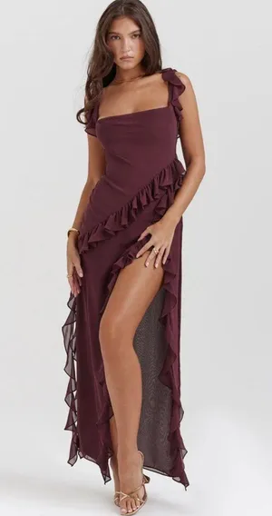 Burgundy Formal Dress thumbnail 1