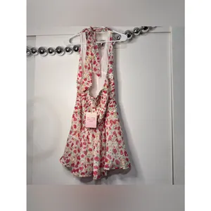 Hello Molly Floral Fiesta Halter Mini Dress Print NEW thumbnail 4