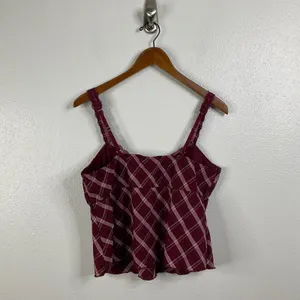 No Boundaries Y2K Inspired Plaid‎ Tank Top Size Large thumbnail 2