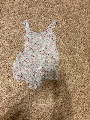 Nanette Lepore Gray and Red Floral Ruffle Cami & Shorts Pajama Set ❤️ thumbnail 5