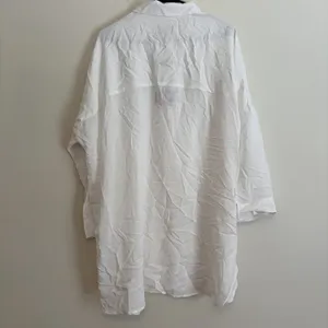 Lands‎ End M L White Button Up Shirt Tunic Mini Dress Swim Cover Up Beach Resort thumbnail 2
