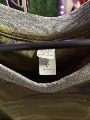 Alternative Camouflage V-Neck Tee - Olive Green thumbnail 2