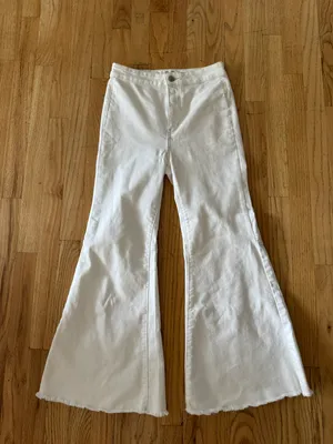Free People White Flare Jeans 27 thumbnail 1