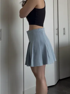 Missguided Light Blue Pleated Skater Mini Skirt thumbnail 9