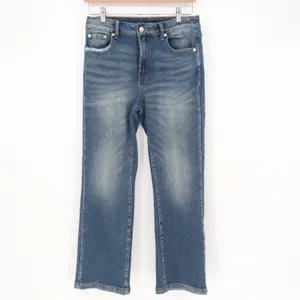 Flamingals Jeans Womens S Straight Leg Blue Distressed Medium Wash Excellent thumbnail 2