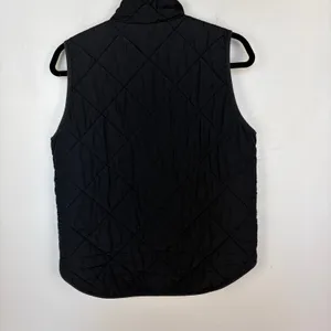 J.Crew‎ Mercantile Quilted Puffer Vest Black Mock Neck Full Zip Preppy Size M thumbnail 4