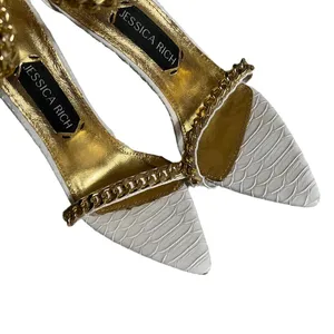 JESSICA RICH Monaco Chain Leather Heels Stilettos thumbnail 14
