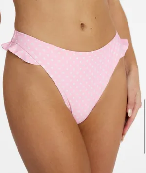 No Boundaries Polka dot ruffle bikini bottoms thumbnail 1