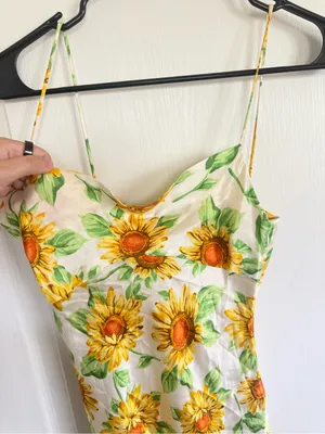 Bec + Bridge Sunflower Print Silk Slip Dress thumbnail 3