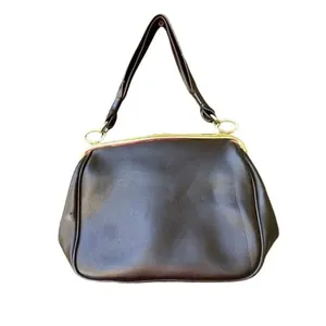 Vintage Midcentury faux leather satchel thumbnail 2