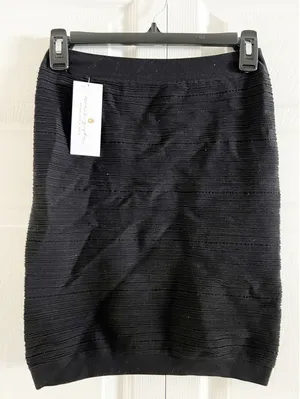 Spiritual Gangster Black Ribbed‎ Mini Skirt Size M/L NWT thumbnail 1