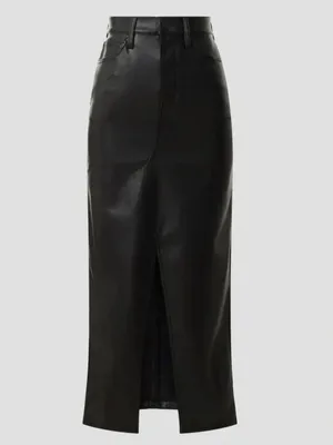 Hudson Faux Leather Midi Skirt, Black, Size 6/28 Rent the Runway thumbnail 3