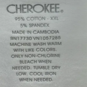 Cherokee White Long Sleeve Layering Turtleneck Cotton Spandex Blend Womens XXL thumbnail 8