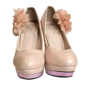Rhinestone Heel Platform Pumps Pink Size 7 thumbnail 4