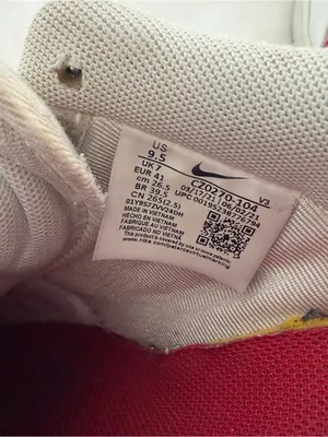 Nike Air Force 1s in white and gym red with gold accents size women’s 9.5 thumbnail 6