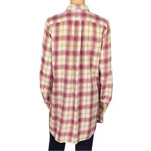 RALPH LAUREN BLUE LABEL Plaid Ruffle Front Cotton Shirt Dress/Tunic Medium thumbnail 8