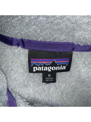 PATAGONIA Re/Tool Snap-t Gray Fleece Pulliver with Purple Accents medium thumbnail 5