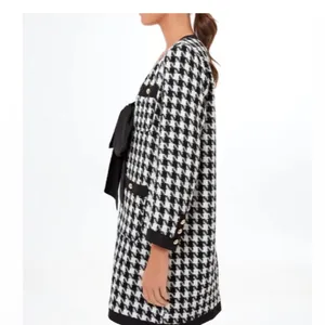 Pomander Place Black White Tweed Bow Mini Dress 2X | NWT Chic Classic thumbnail 13