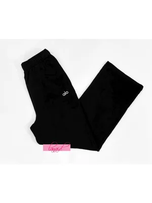 Alo Accolade Straight Leg Sweatpant Black Fleece Sweats Lounge Traveling Joggers thumbnail 8