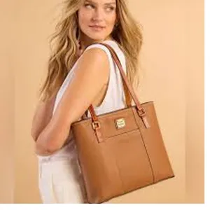 DOONEY & BOURKE Small Pebble Lexington Shopper Tote Purse Bag Caramel Leather thumbnail 14