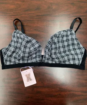 NWT Savage X Fenty Remixed Plaid Unlined Bralette Size 1X thumbnail 1