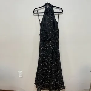 Stephanie Charles black/white polka dot dress Size 10 thumbnail 2