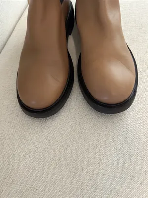 Tory Burch Women's Double T Buckled Chelsea Boots, Tan, Size 10.5, NWOT Display thumbnail 10