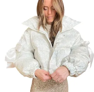Selkie Marshmallow Puffer Cropped Puffy Coat thumbnail 4