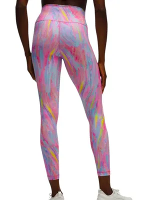 EUC Lululemon Wunder Train High Rise Leggings Prism Marble Multi Size 6 Rtl. $98 thumbnail 2