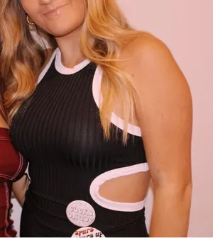 Black and white midi cutout dress thumbnail 1