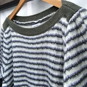 New Nine West Women’s Cozy Boatneck Striped Stitch Knit Long Sleeve Sweater thumbnail 5