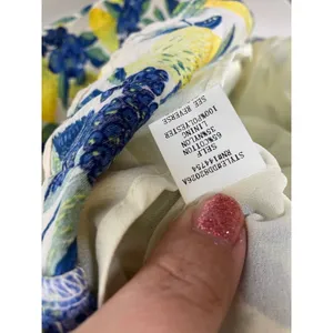 Davi & Dani sundress lemon and tropical bird design‎ back tie womens size medium thumbnail 6