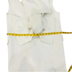 Zara Short waistcoat dress with lapel collar with voluminous back bow NEW thumbnail 14