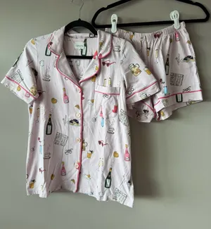 Bed Head PJs Women’s Pink Let’s Do Brunch Shorty Pajama Set Size Small thumbnail 1