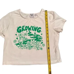 Princess Polly Size 8 Baby Tee Shirt Growing Plants‎ Graphic Kelly Green Herb thumbnail 7