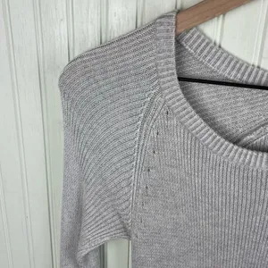 Lululemon Cabin Yogi Long Sleeve Knit Sweater Heathered Light Grey Size Small thumbnail 7