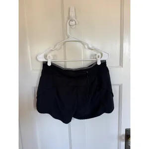 Lululemon black running shorts size 8 thumbnail 3