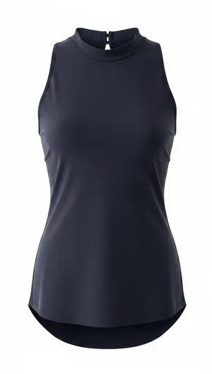 American Eagle Outfitters Navy Mockneck Sleeveless Tank Top thumbnail 1