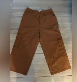 NEW Rust High Waisted Cargo Pants Wide Leg Baggy 4 Pockets 2X thumbnail 2
